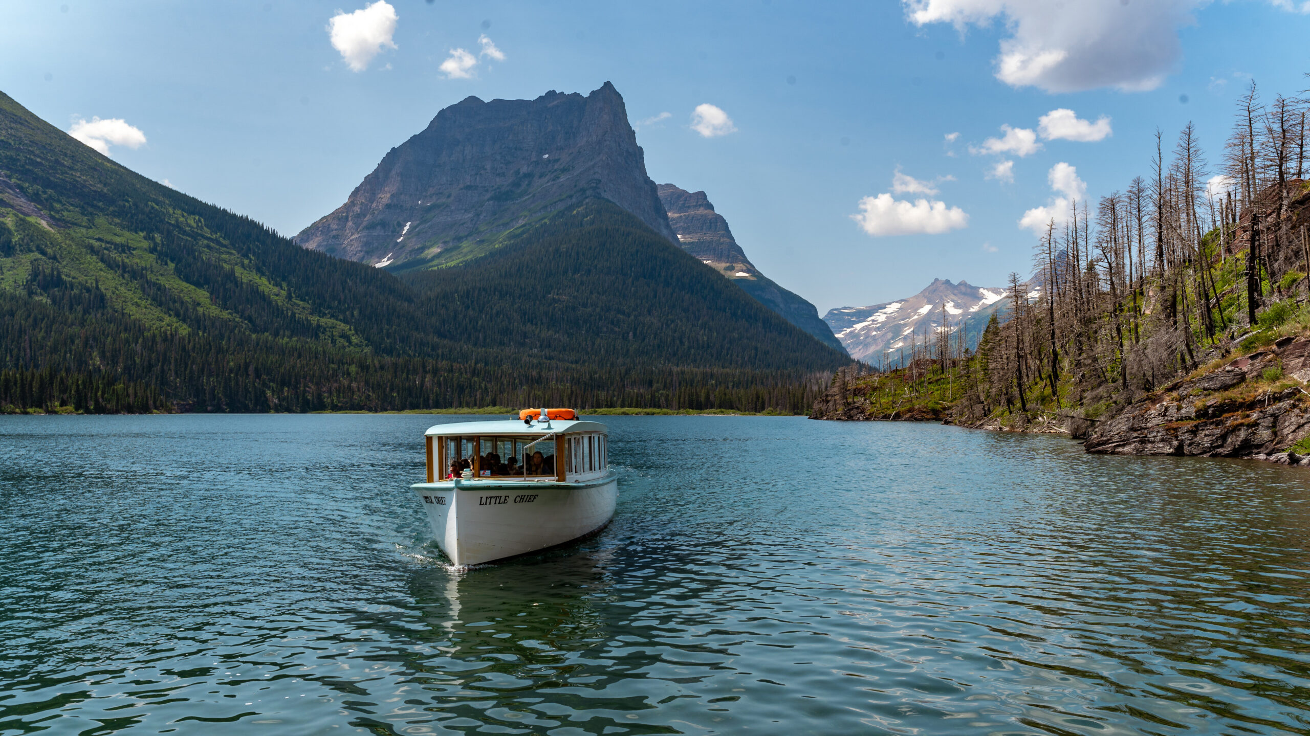 Little Chief tour boat on St. Mary's Lake, Glacier National Park