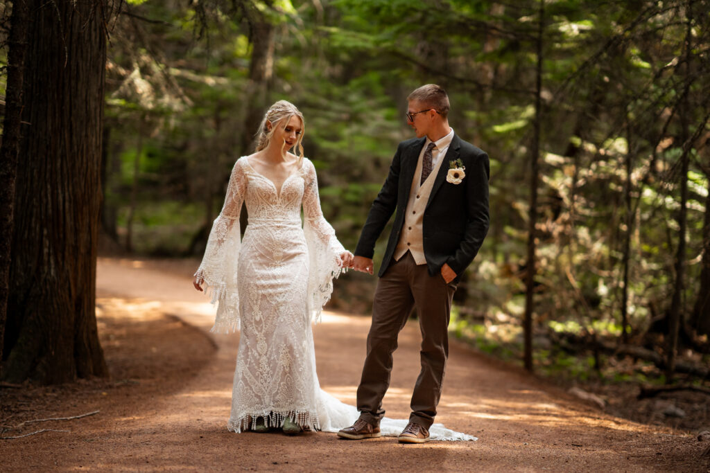Kate + Ryan eloping in Glacier National Park.